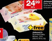 Johnson's Baby Wipes Scented/Unscented-80's 