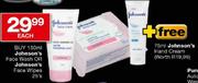 Johnson's Face Wash-150ml Or Johnson's Face Wipes-25's Each