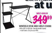 Winfield Desk and Shelf Combo