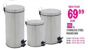 Simple Choice Stainless Steel Round Bin-12 Ltr each