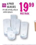 Simple Choice 6 Pack Glasses (Hi-Ball/Whisky/Willy or Zombie Glasses)-per pack