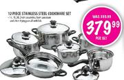 12 Piece Stainless Steel Cookware Set