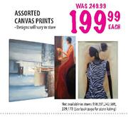 Assorted Canvas Prints-each