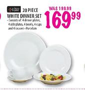 Always Home 20 Piece White Dinner Set