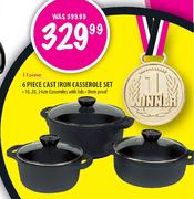 Home Elegance 6 Piece Cast Iron Casserole Set