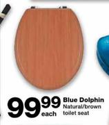 Blue Dolphin Natural/Brown Toilet Seat-Each