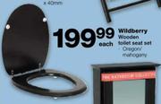 Wildberry Wooden Toilet Seat Set-Each