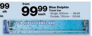 Blue Dolphin Towel Bar Single-600mm Each