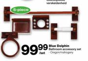 Blue Dolphin Bathroom Accessory Set-5 Piece Per Set