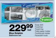 Blue Dolphin Bathroom Set-6 Piece Per Set