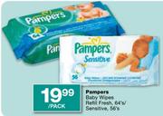 Pampers Baby Wipes Sensitive-56's