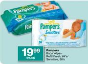 Pampers Baby Wipes Refill Fresh-64's