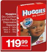 Huggies Dry Comfort Jumbo Pack Disposable Nappies Midi 3-78's