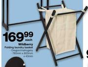 Wildberry Folding Laundry Basket-Each