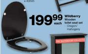Wildberry Wooden Toilet Seat Set-Each
