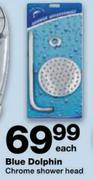 Blue Dolphin Chrome Shower Head-Each