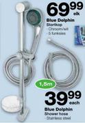 Blue Dolphin Stortkop chroom/Wit-5 Funksies Elk