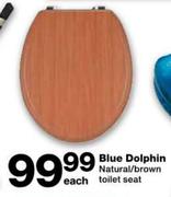 Blue Dolphin Natural/Brown Toilet Seat-Each