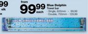 Blue Dolphin Towel Bar Double-700mm Each