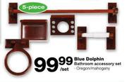 Blue Dolphin Bathroom Accessory Set