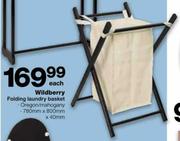 Wildberry Folding Laundry Basket-Each