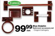 Blue Dolphin Bathroom Accessory Set
