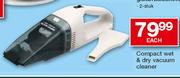 Compact Wet & Dry Vacuum Cleaner-Each 