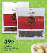 Ekuzeni Droewors/Sliced Beef Biltong-250g Each