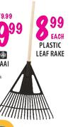 Plastic Leaf Rake-each