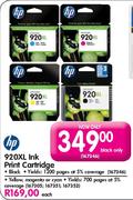 hp 920XL Ink Print Cartridge-Black 