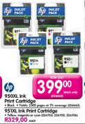 hp 951XL Ink Print Cartridge-Yellow,Magenta or Cyan Each