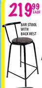 Bar Stool with Back Rest