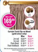 Curtain Track Clip-on Wood 1.5m Rod