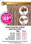 Curtain Track Clip-on Wood Flute Holdback