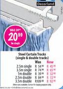 Steel Curtain Tracks 3.5m Single