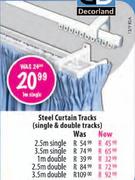 Steel Curtain Tracks 3.5m Double