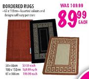 Bordered Rugs-65 x 110cm each
