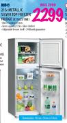 KIC Metallic Silver Top Freezer Fridge-215 Ltr (KT5023/1ME)
