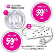 Simple Choice 3m 10A Extension Cord-1mm