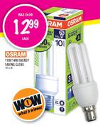 Osram 11W/ 14W Energy Saving Globe-Each