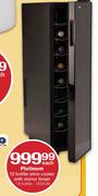 Platinum 18 Bottle Wine Cooler With Mirror Finish