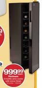 Platinum 12 Bottle Wine Cooler With Mirror Finish