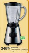 Platinum Blender With Glass Jug-1.5ltr