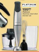 Platinum Stainless Steel Stick Blender Set-Per Set