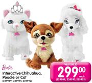 Barbie Interactive Chihuahua,Poodle Or Cat Each