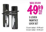 5 Lever Mortice Lock Set-Each