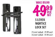 3 Lever Mortice Lock Set-Each