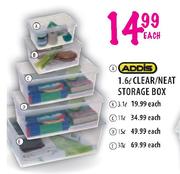 Addis Clear/Neat Storage Box-1.6Ltr Each