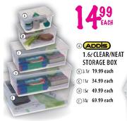 Addis Clear/Neat Storage Box-11Ltr Each