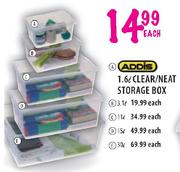Addis Clear/Neat Storage Box-30Ltr Each